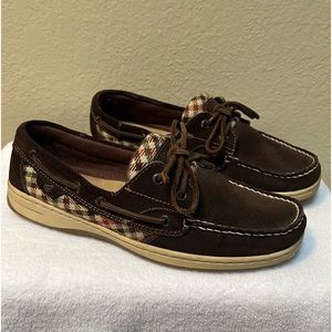 Sperry Top Sider Leather Uppers. Brown. Size 9